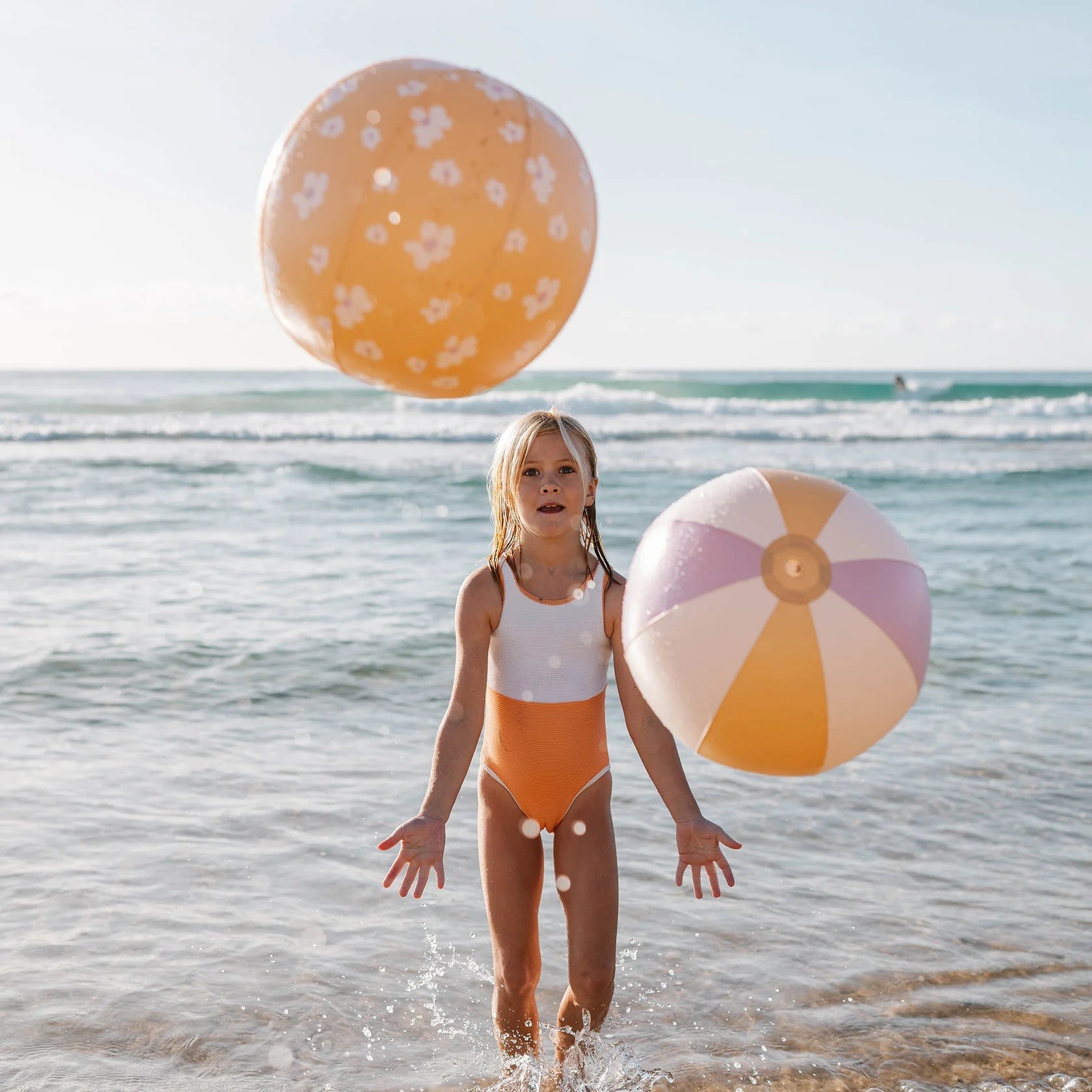 Juego de 2 globos inflables de princesa cisne - Multicolor