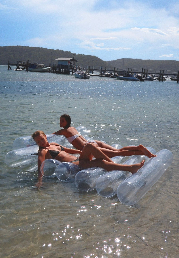 Lilo Float Le Weekend Luxury Twin Tube Inflatable Buoy - Transparent