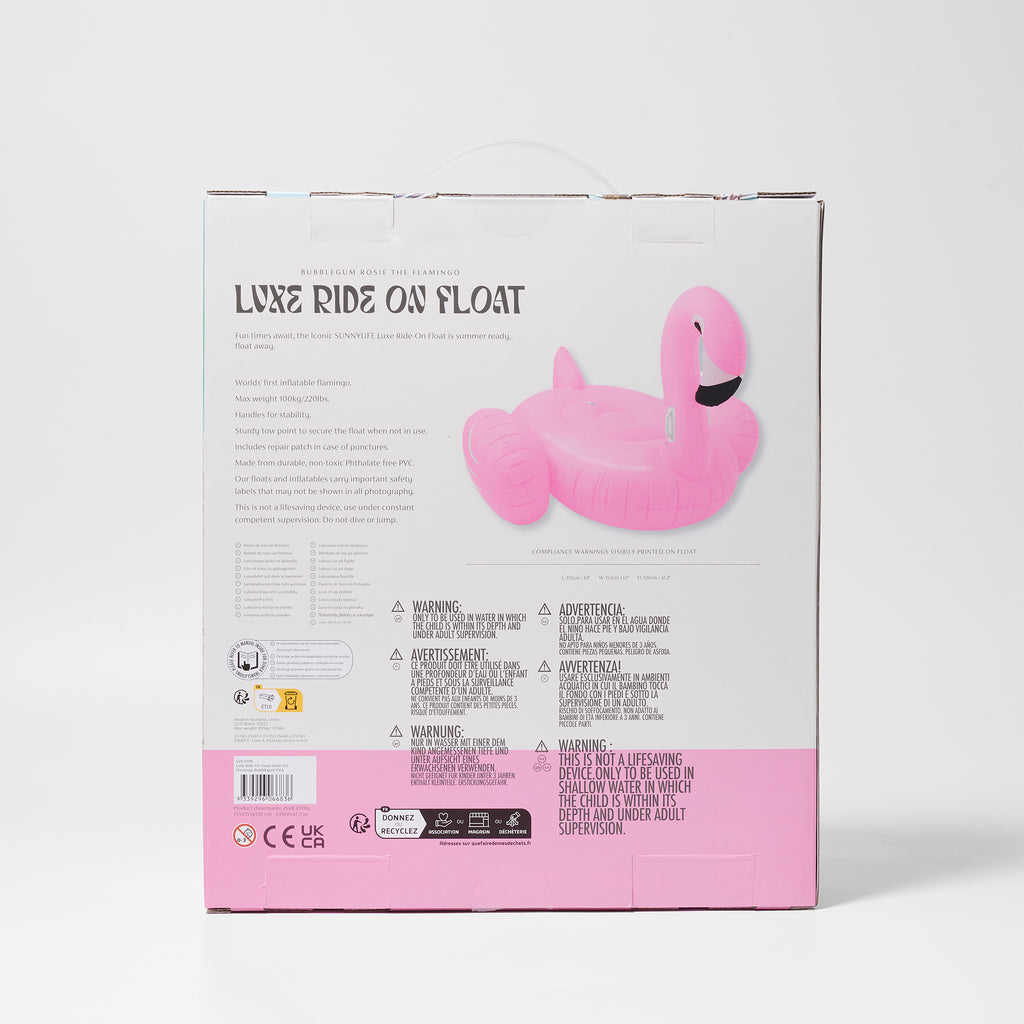 Bouée Gonflable De Luxe Rosie Le Flamant Rose