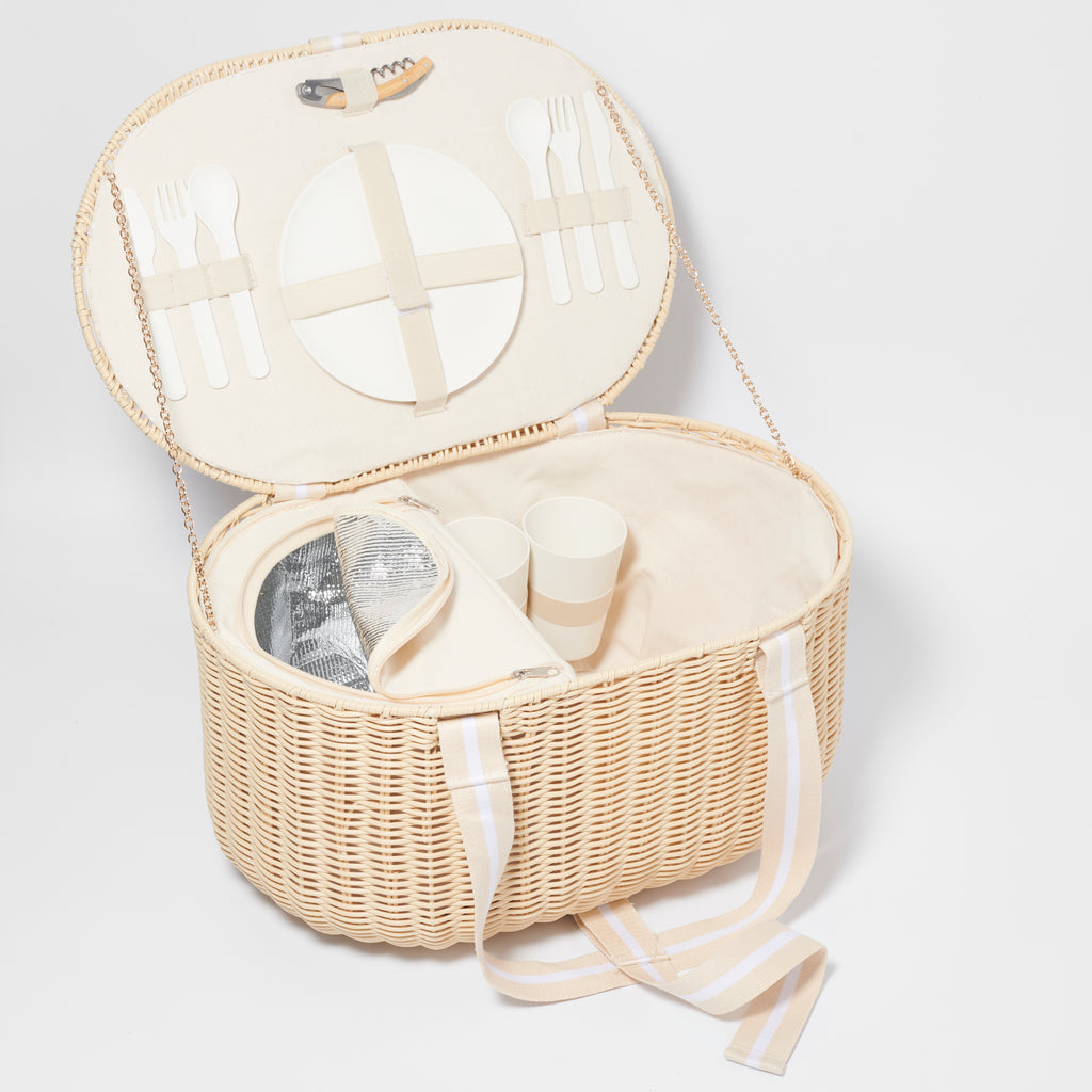 Grand Panier De Pique-Nique - Naturel