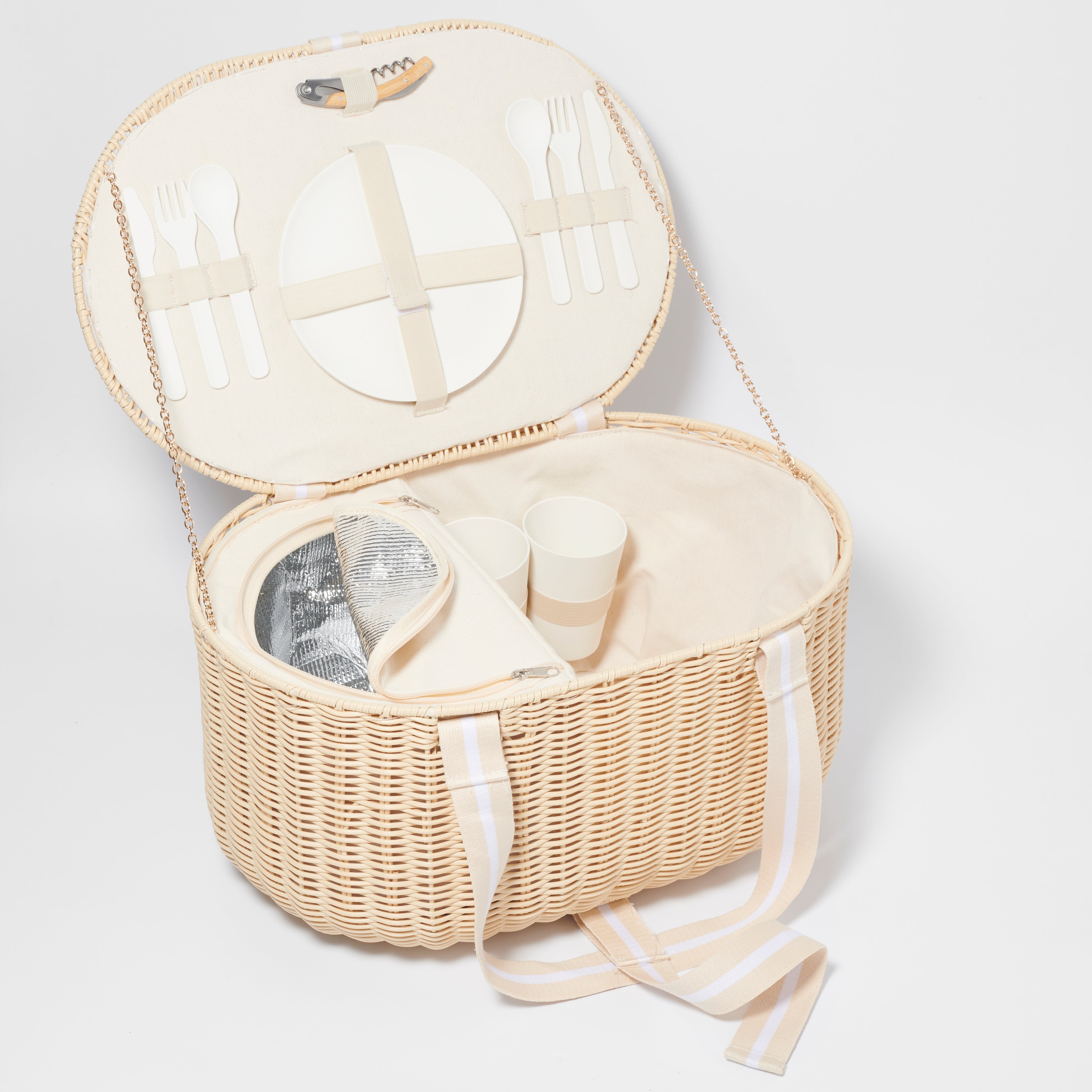 Grand Panier De Pique-Nique - Naturel