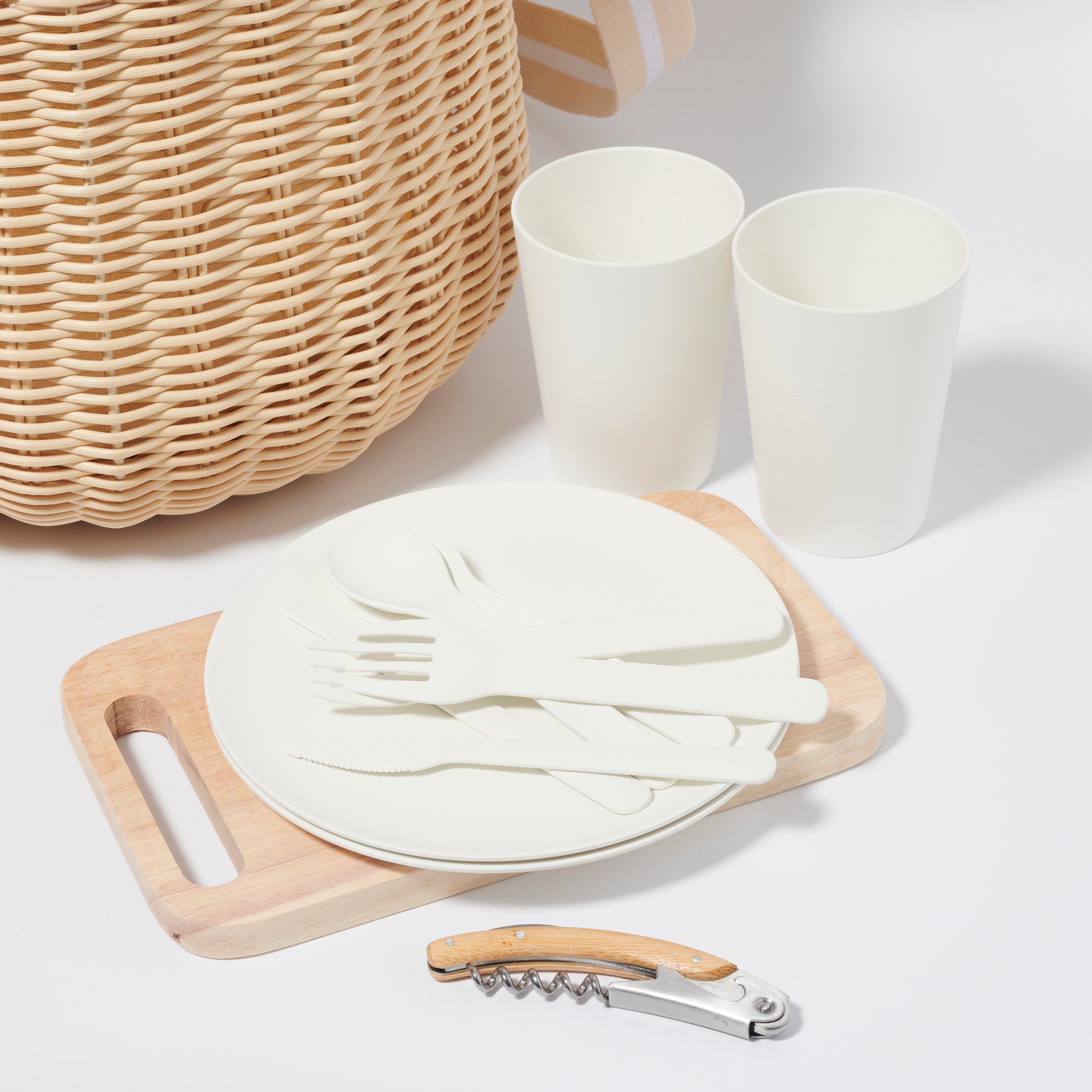 Grand Panier De Pique-Nique - Naturel