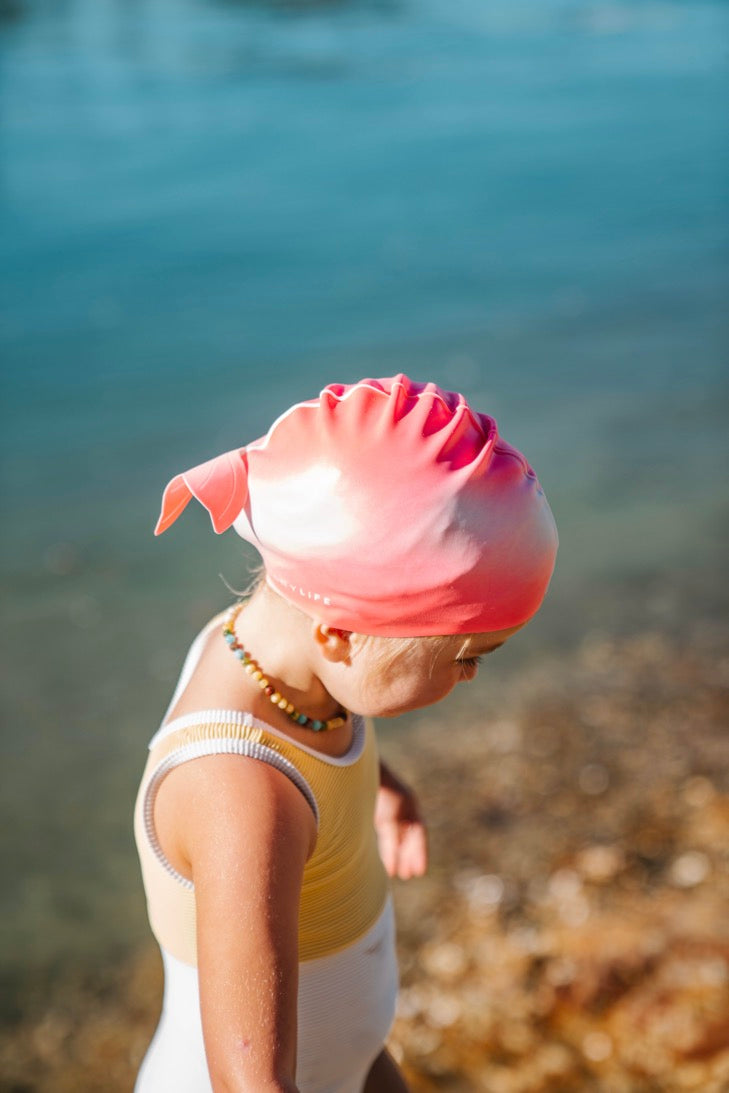 Gorro de natación infantil Melody La Sirenita Rosa
