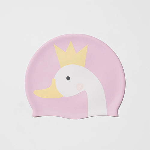 Swan Princess Children's Swim Cap - Multicolor