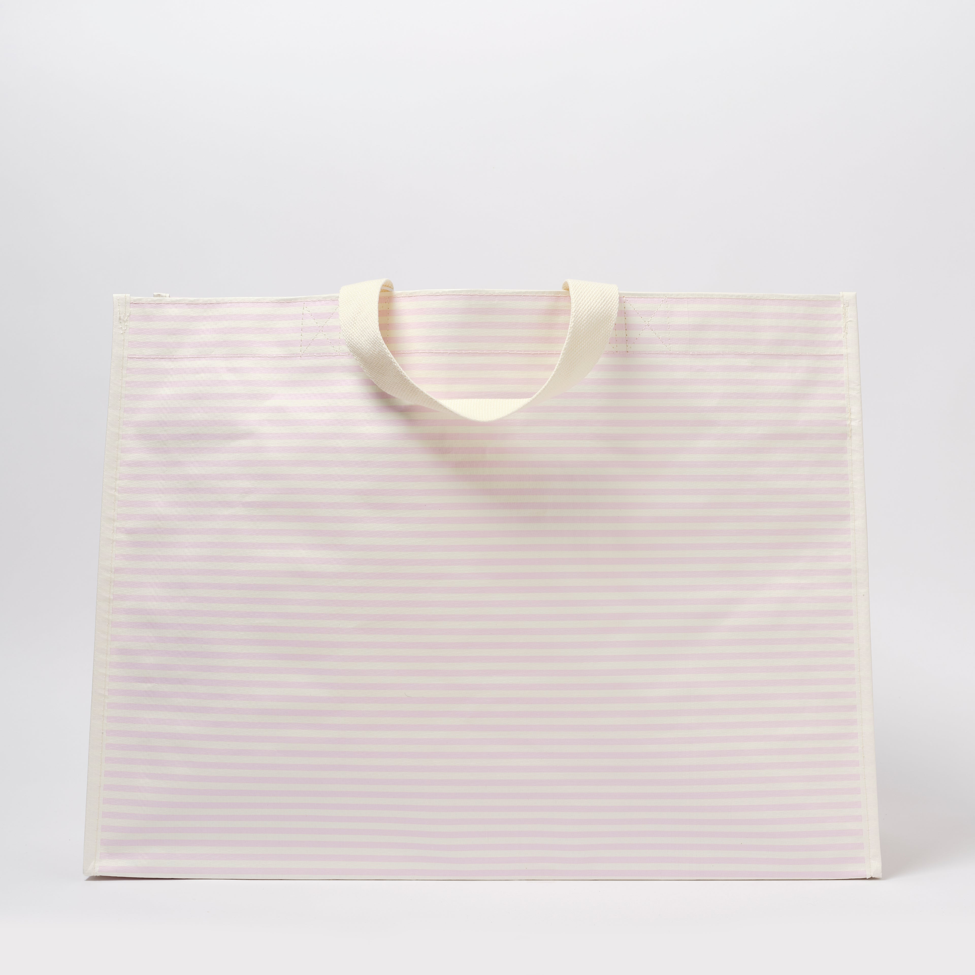Lazy Days Beach Tote Bag - Pink Stripes