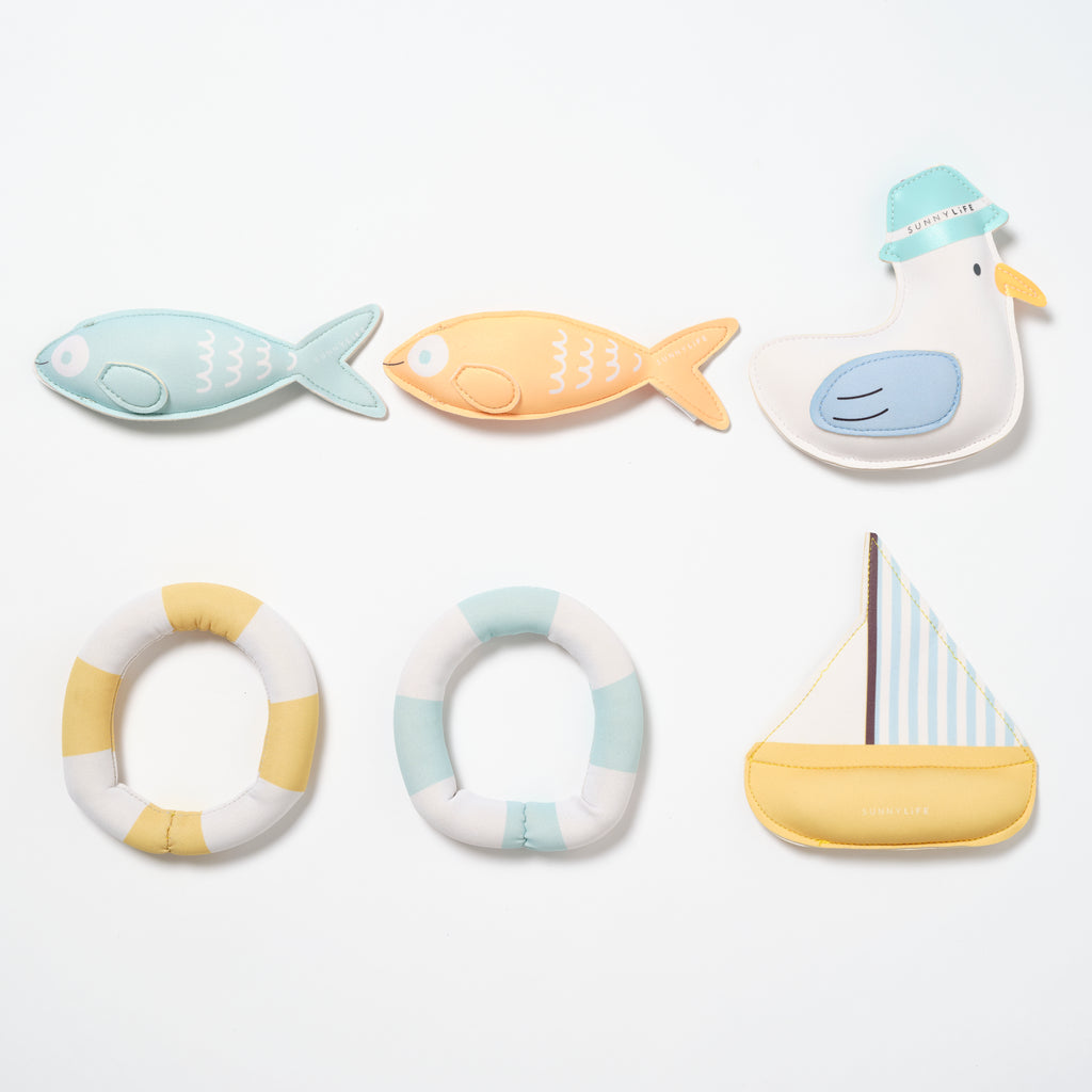 Juego de 6 figuras de Sid la gaviota de Dive Buddies