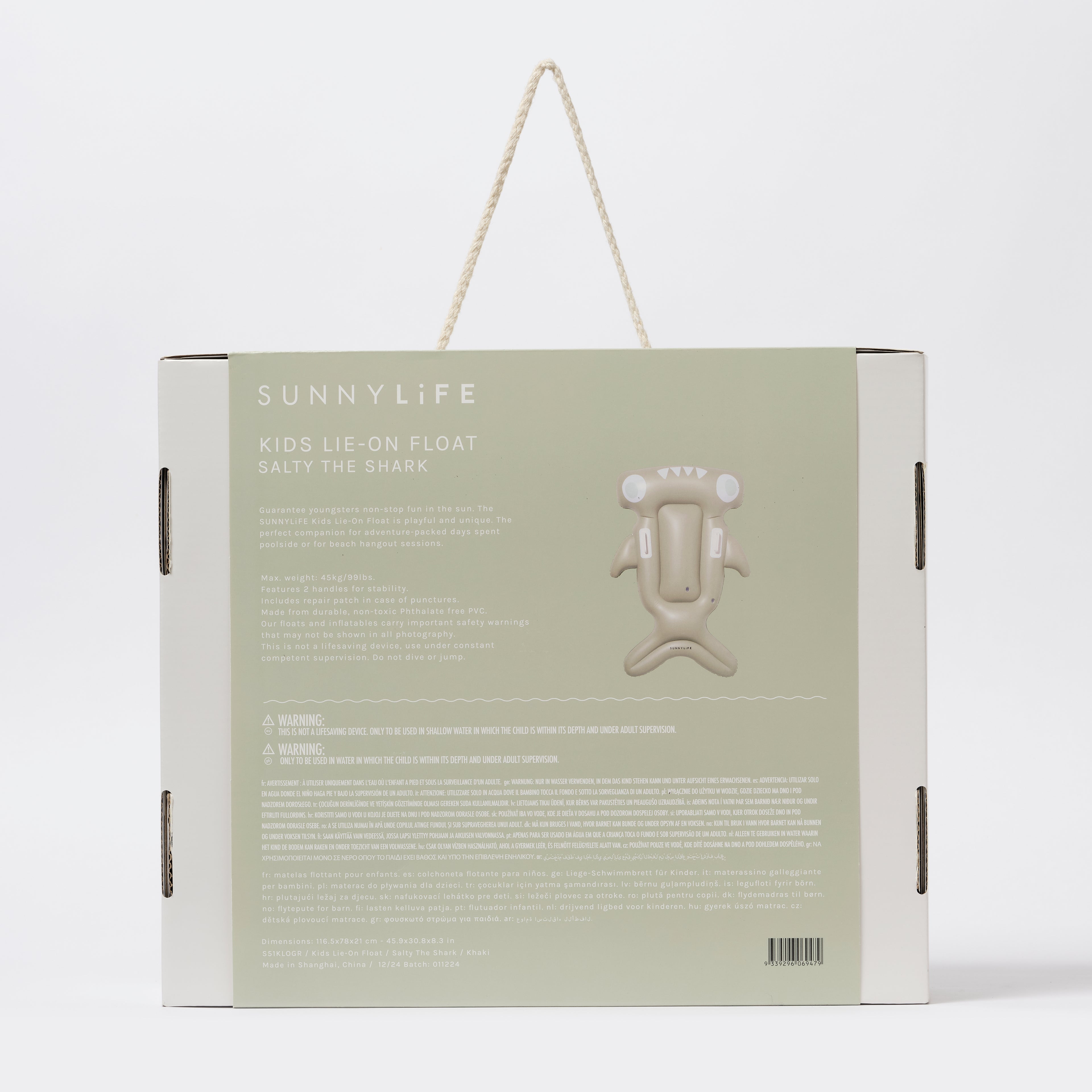 Flotador Infantil Salty The Shark Caqui