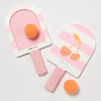 Raquettes De Plage A Scratch - Barbe A Papa/Cerises