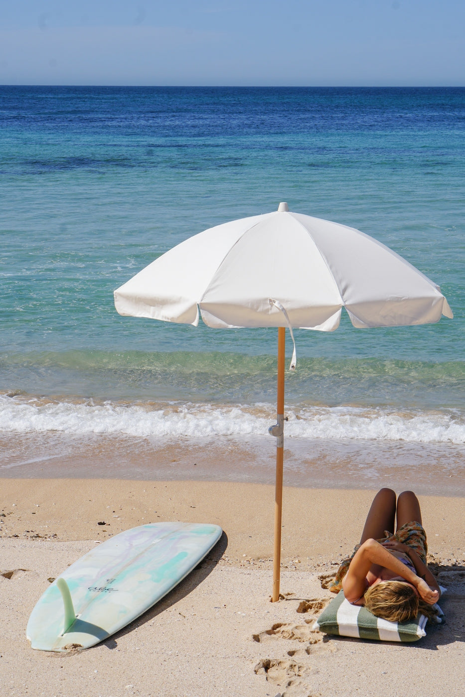 Parasol De Plage De Luxe - Crème