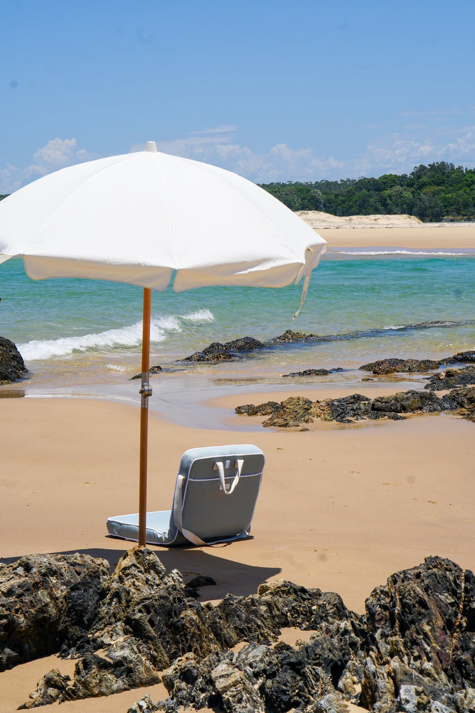 Parasol De Plage De Luxe - Crème