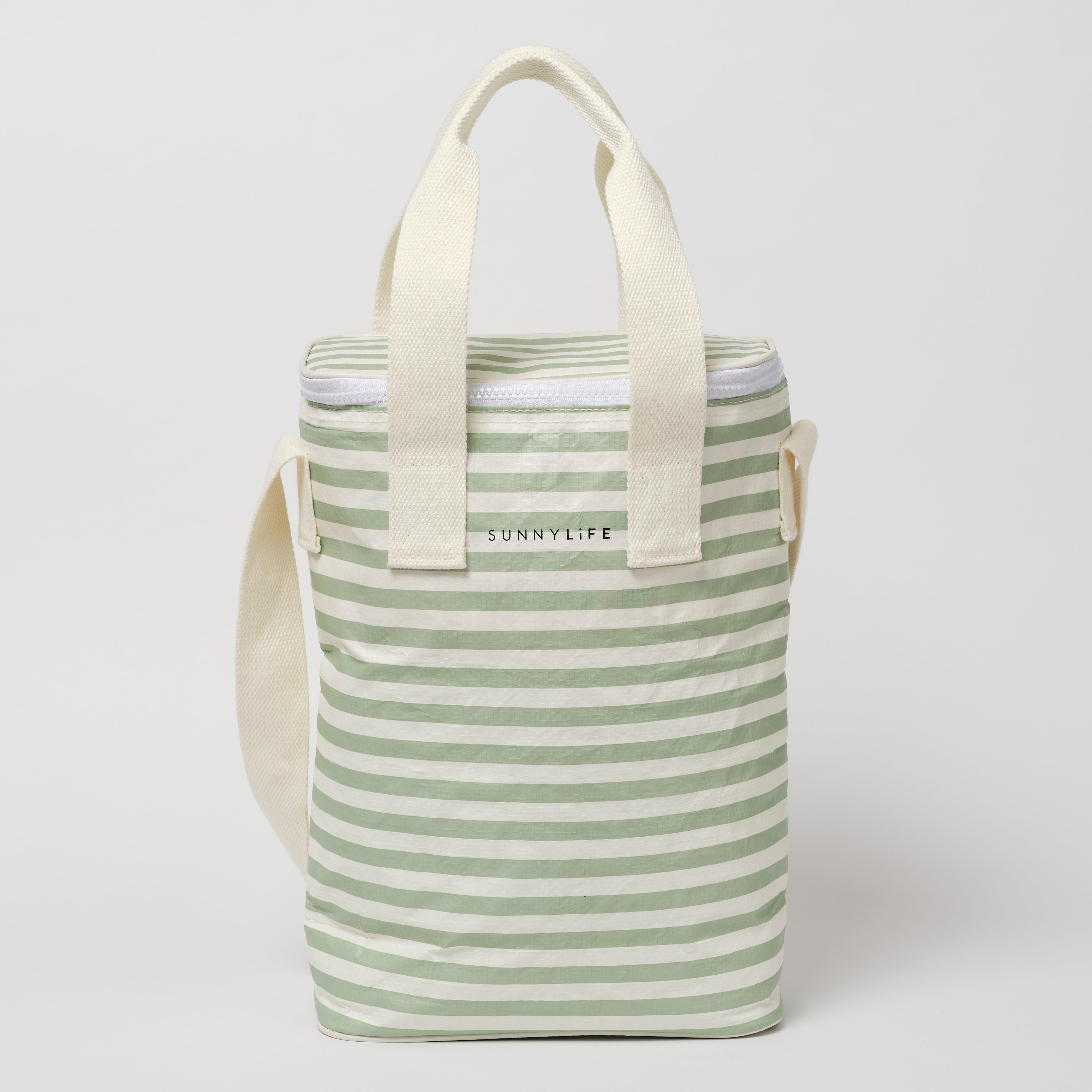 Bolso aislante ligero con rayas salvia La Palma