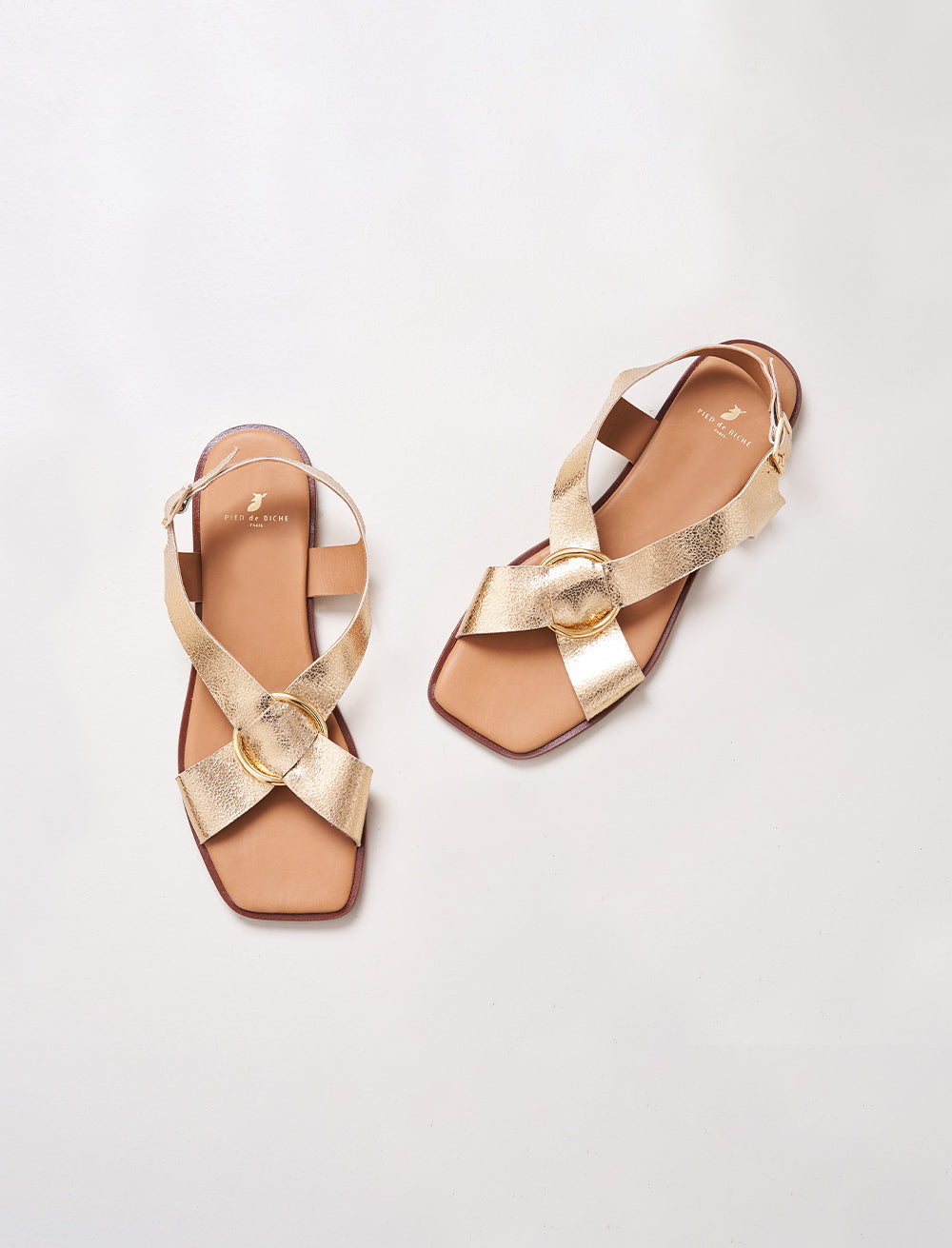 Flat Sandals - Constance - Gold - Women