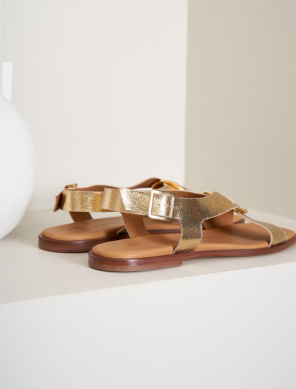 Flat Sandals - Constance - Gold - Women