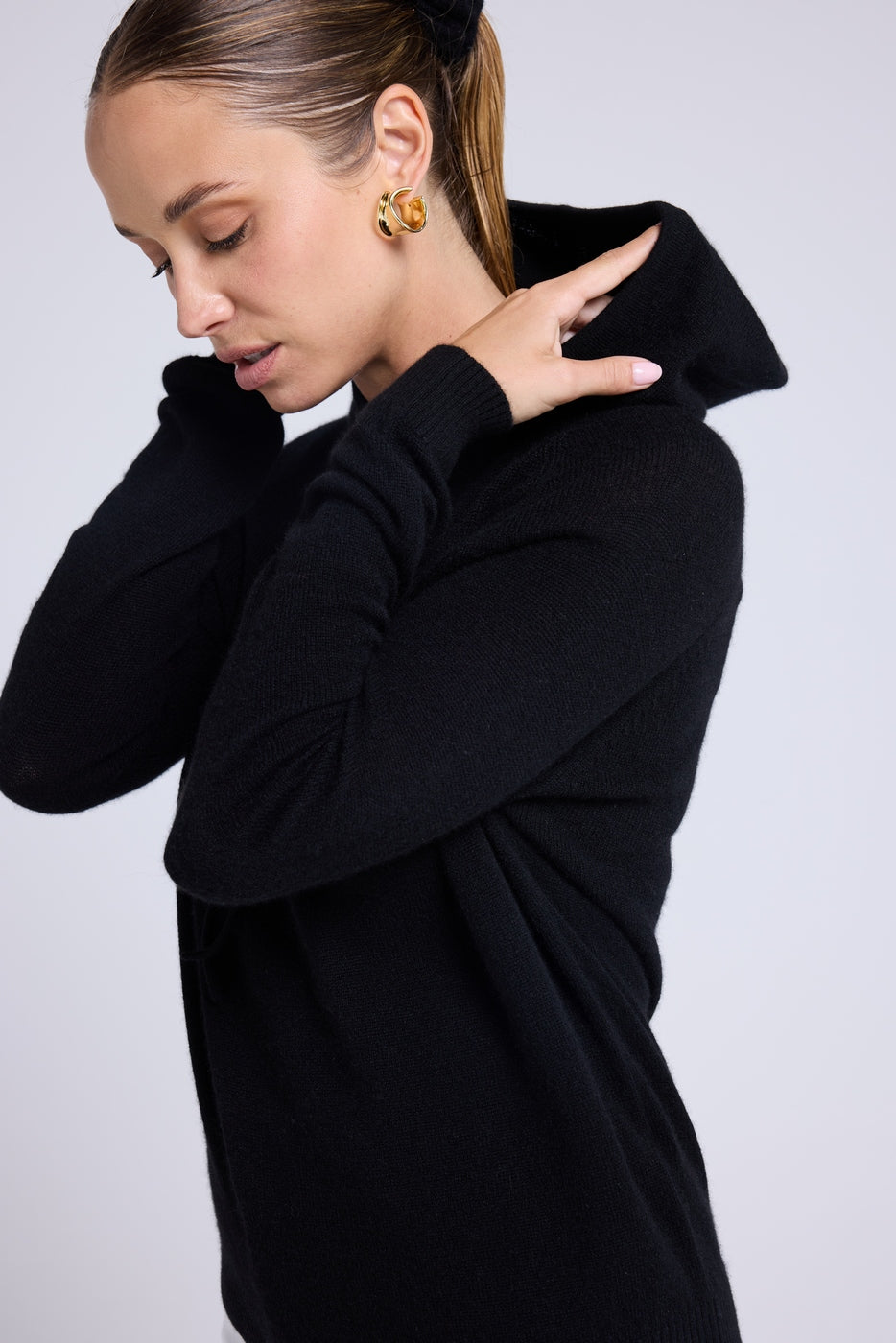 Sabrina Hooded Sweatshirt - Black