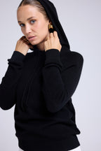 Sabrina Hooded Sweatshirt - Black