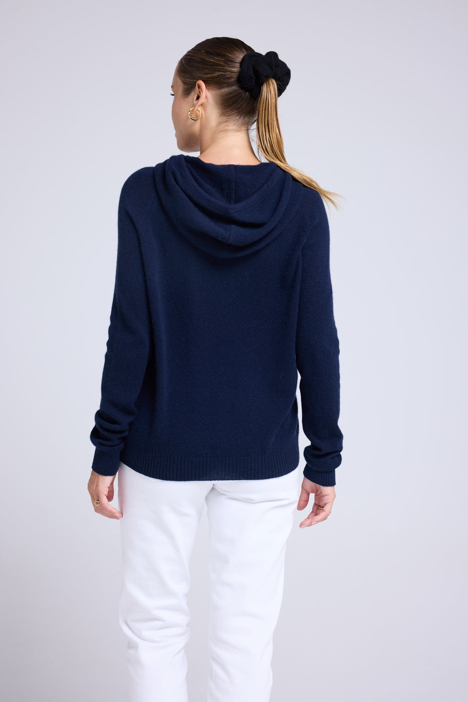 Sabrina Hooded Sweatshirt - Navy Blue