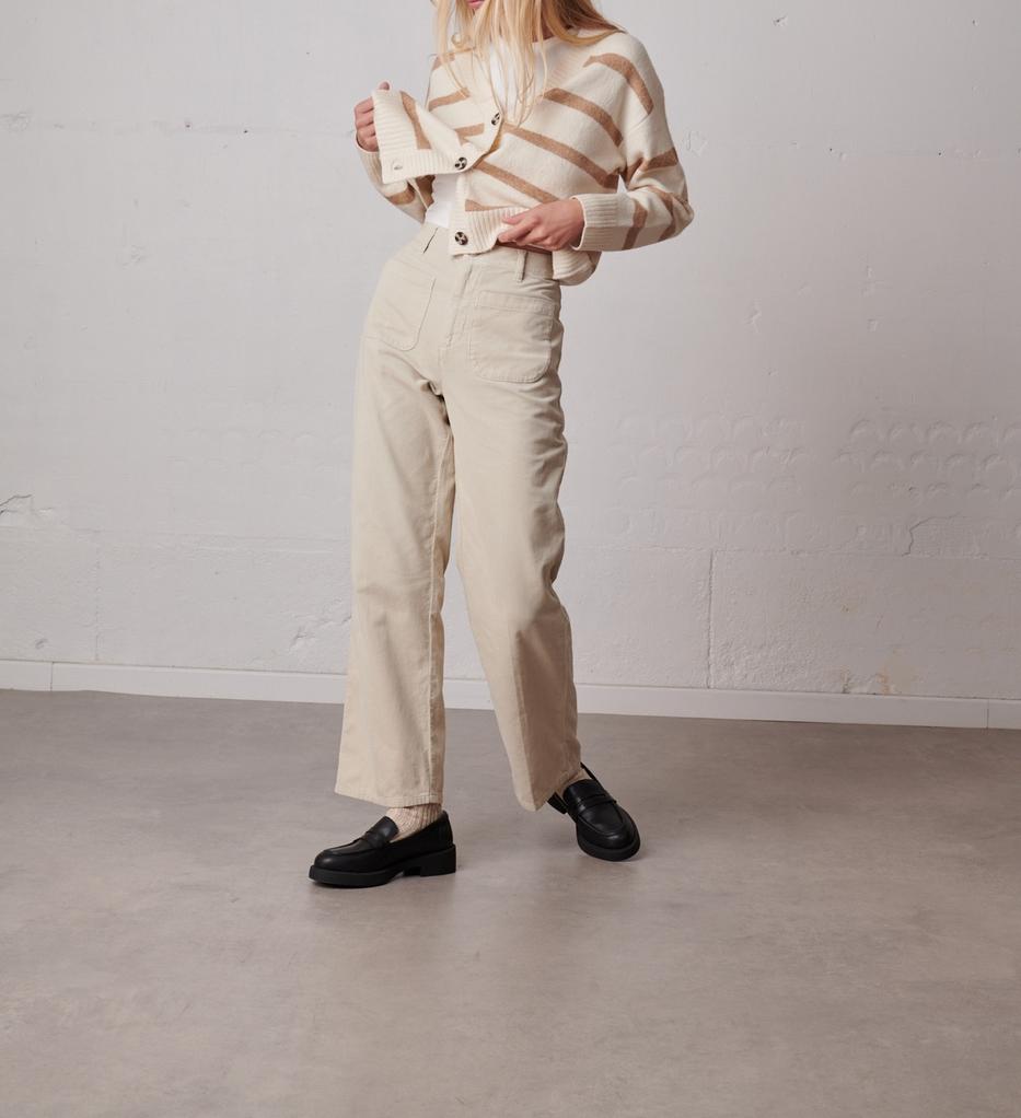 Pantalón Samuel Soft Cord - Crema
