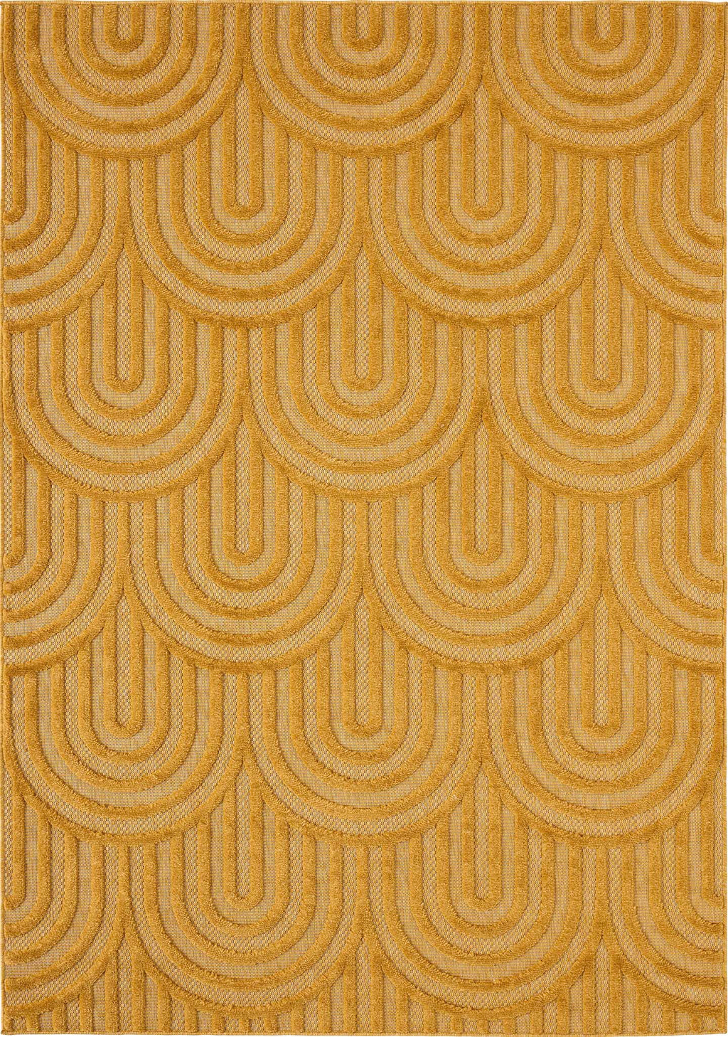 Santorini - Alfombra Interior/Exterior - Polipropileno - Amarillo