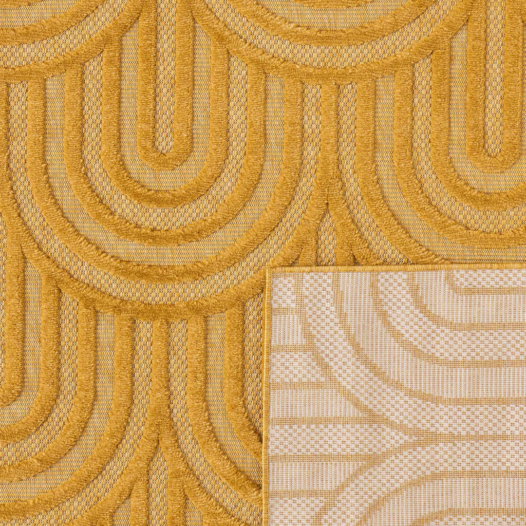 Santorini - Alfombra Interior/Exterior - Polipropileno - Amarillo