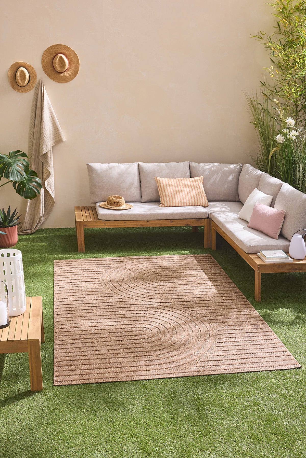 Indoor and outdoor rug SANTORINI 986 BEIGE: SAN986BEI Nazar rugs