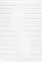 Indoor and outdoor rugs with symmetrical arc patterns White: SAN986BLA Nazar rugs