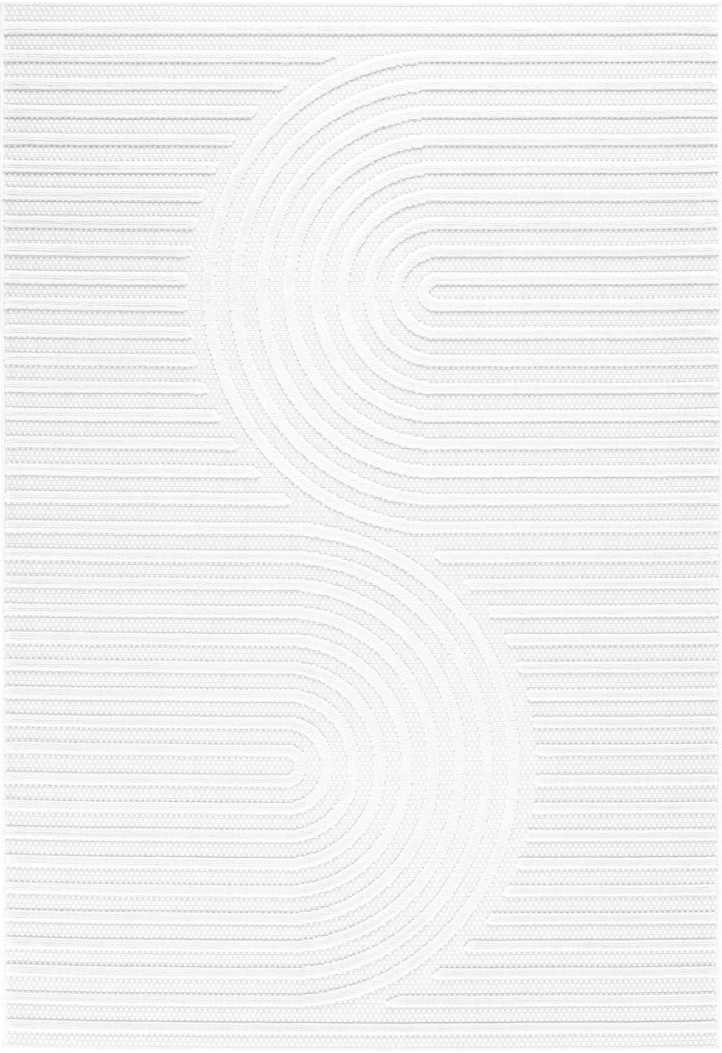 Indoor and outdoor rugs with symmetrical arc patterns White: SAN986BLA Nazar rugs