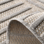 Tapis d'intérieur et extérieur motifs arcs symétriques SANTORINI 986 GRIS : SAN986GRI Nazar rugs