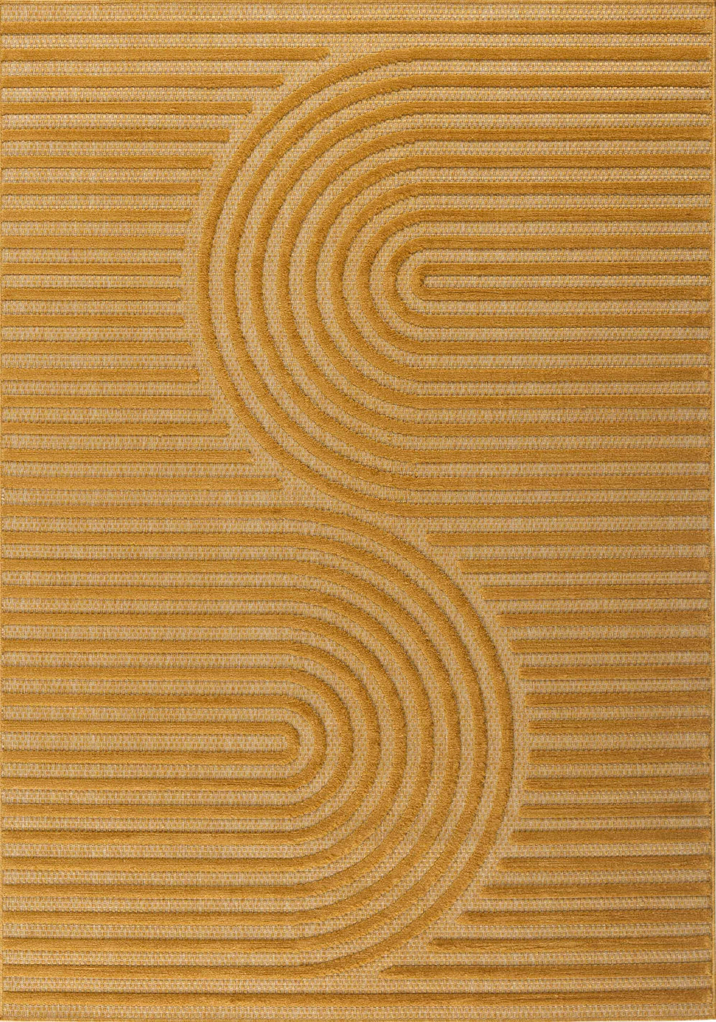 Santorini - Alfombra Interior/Exterior - Polipropileno - Amarillo