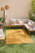 Santorini - Alfombra Interior/Exterior - Polipropileno - Amarillo