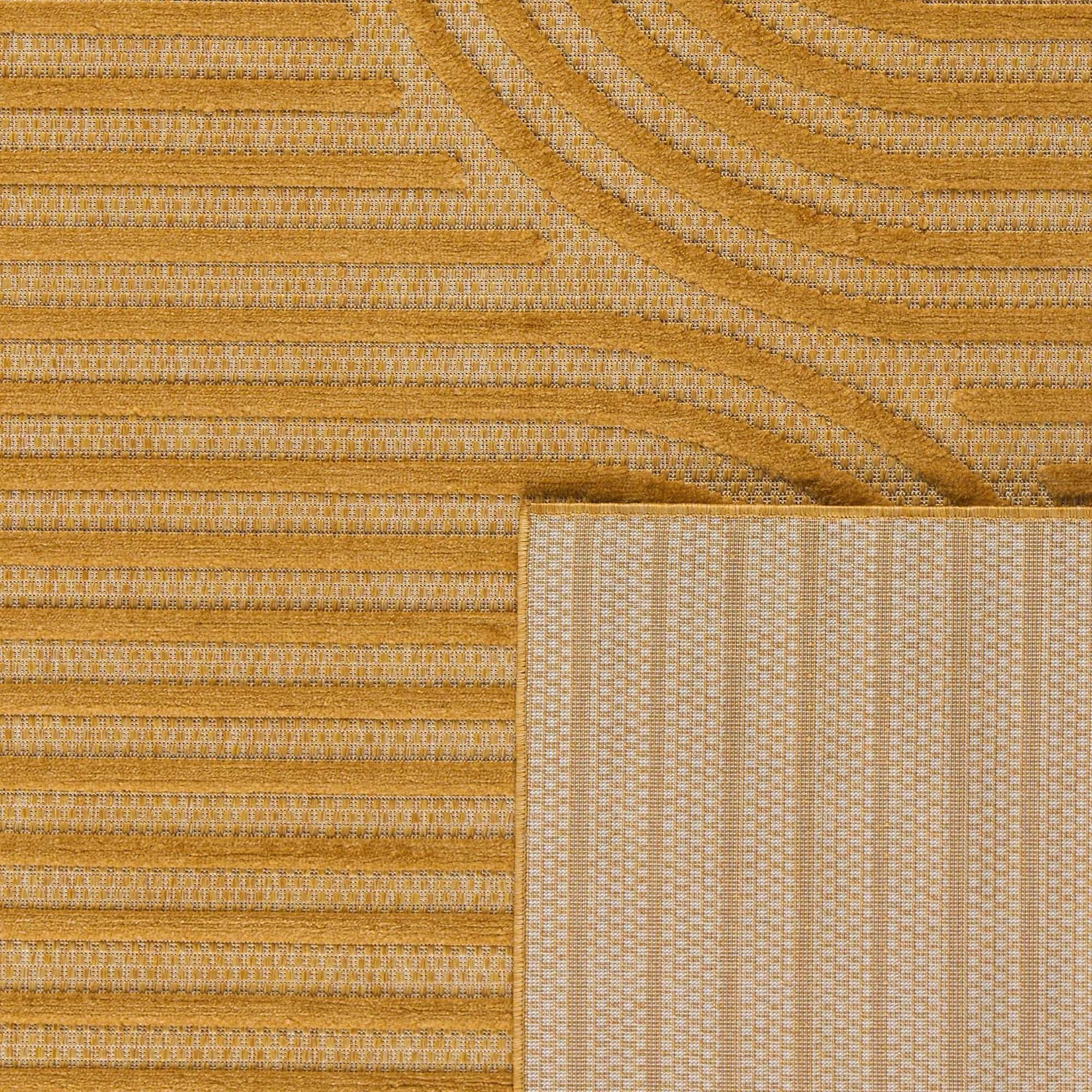Santorini - Alfombra Interior/Exterior - Polipropileno - Amarillo