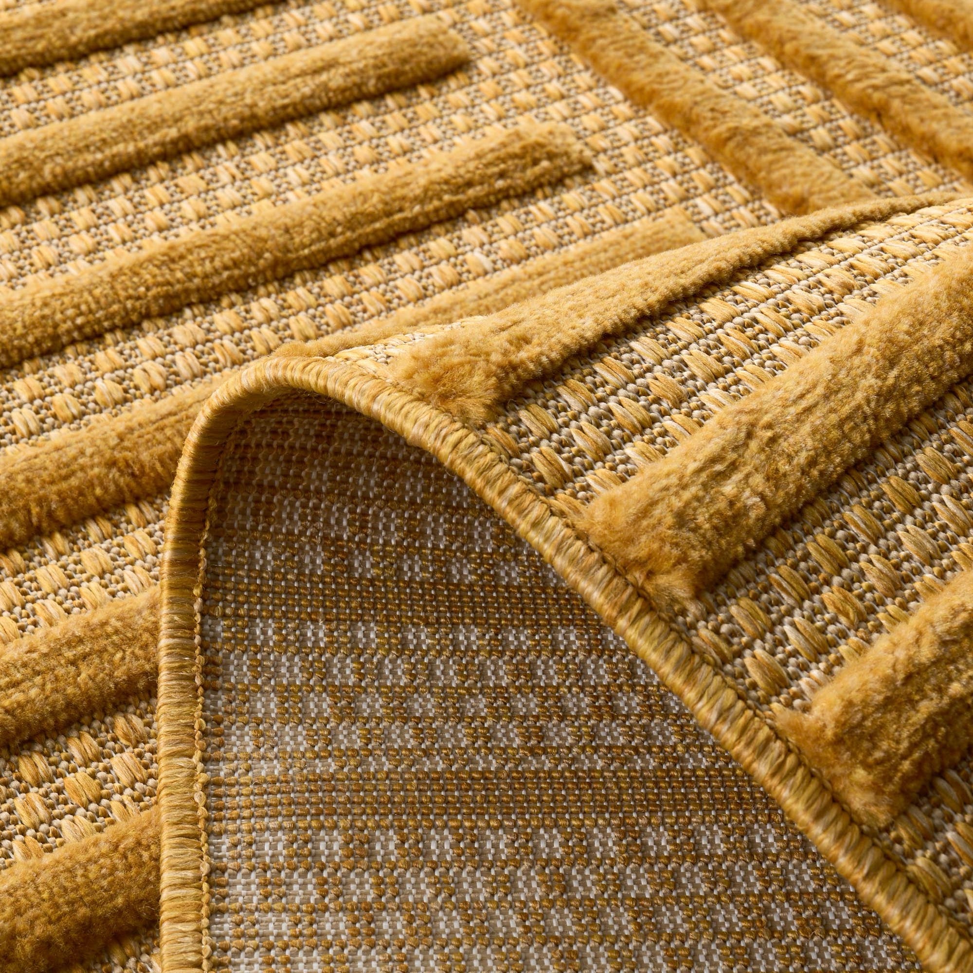 Santorini - Alfombra Interior/Exterior - Polipropileno - Amarillo