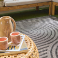 Santorini - Alfombra Interior/Exterior - Polipropileno - Negro