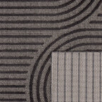 Santorini - Alfombra Interior/Exterior - Polipropileno - Negro