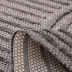 Santorini - Alfombra Interior/Exterior - Polipropileno - Negro