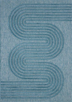 Santorini - Alfombra Interior/Exterior - Polipropileno - Turquesa