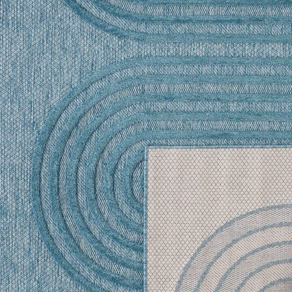 Santorini - Alfombra Interior/Exterior - Polipropileno - Turquesa