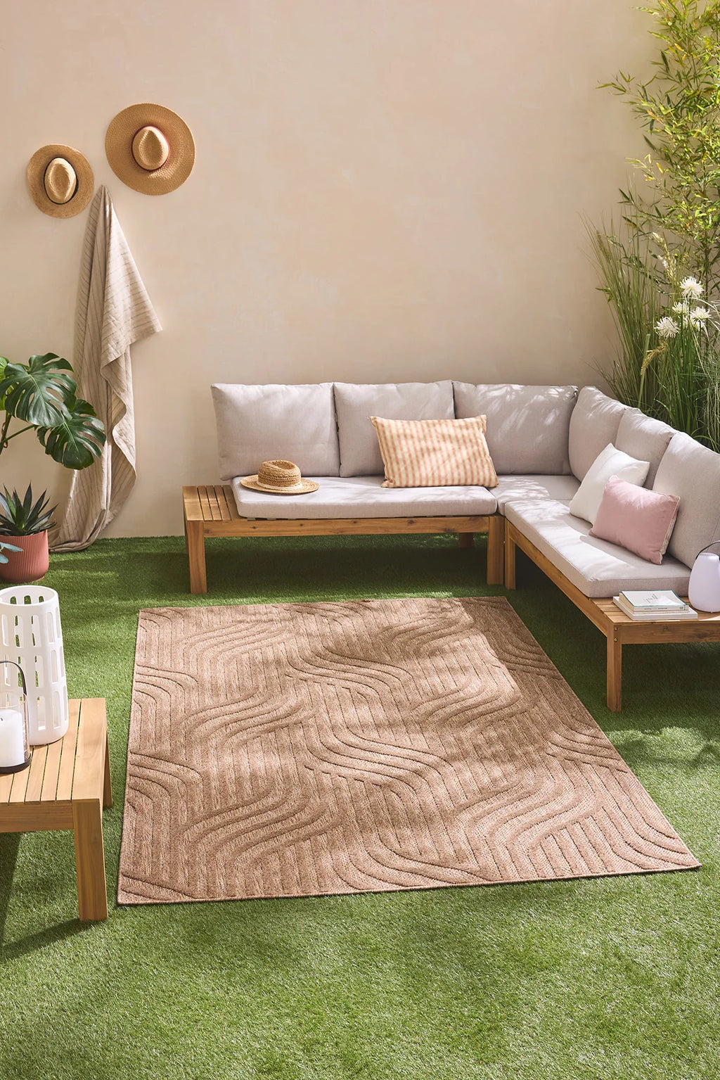 Santorini - Indoor/Outdoor Rug - Polypropylene - Beige
