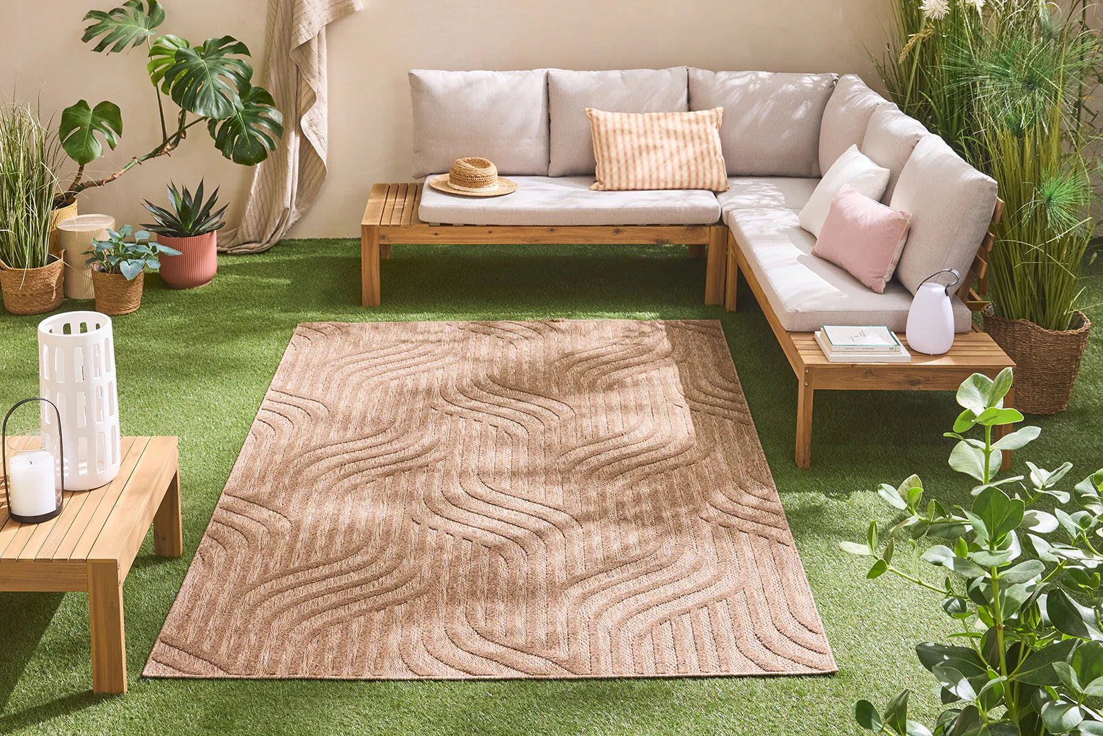 Santorini - Indoor/Outdoor Rug - Polypropylene - Beige