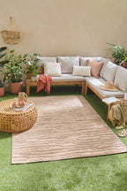 Beige patterned indoor and outdoor rugs: SAN990BEI Nazar rugs