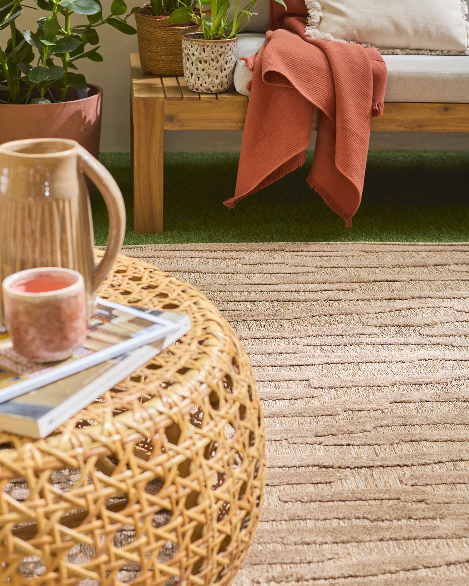 Beige patterned indoor and outdoor rugs: SAN990BEI Nazar rugs