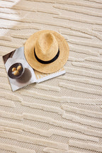 Patterned rug White: SAN990BLA Nazar rugs