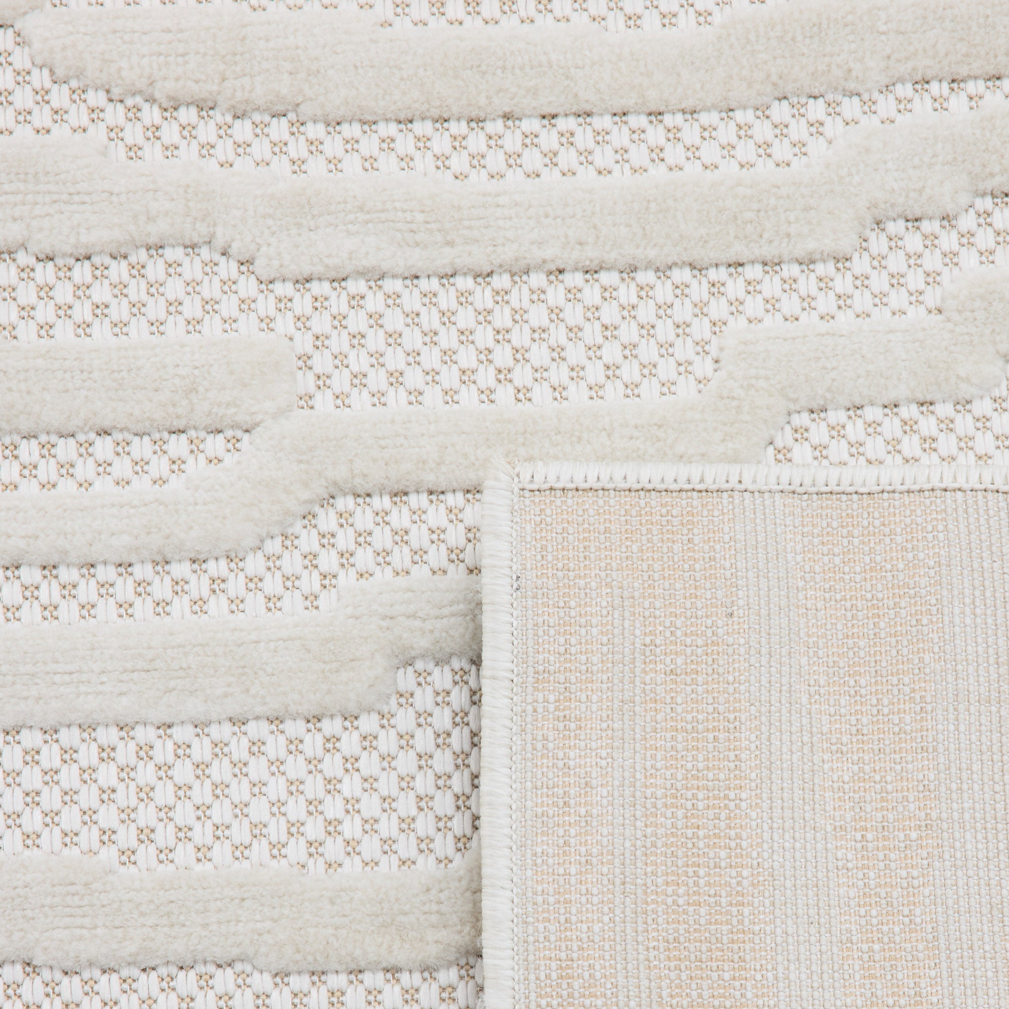 Patterned rug White: SAN990BLA Nazar rugs