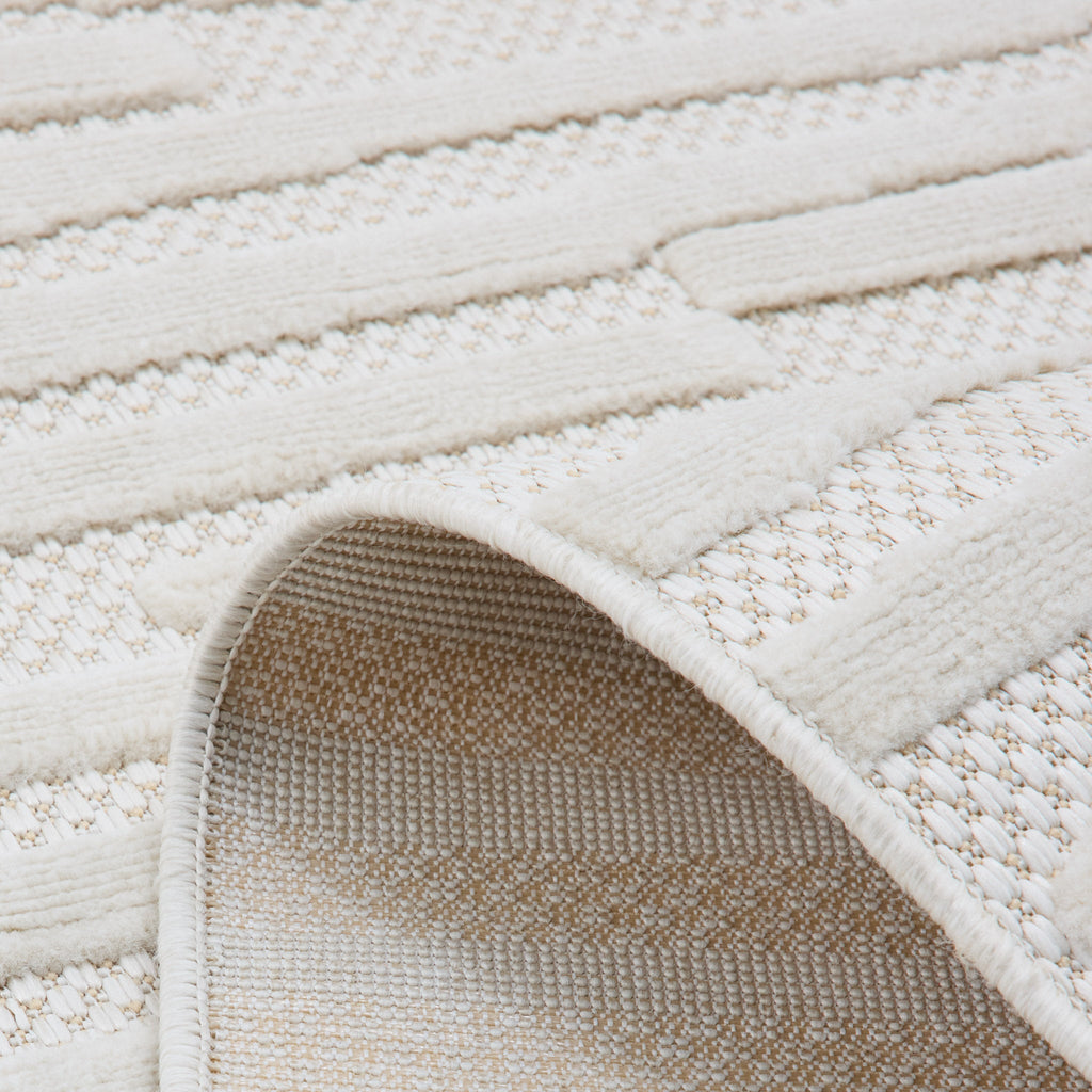 Patterned rug White: SAN990BLA Nazar rugs
