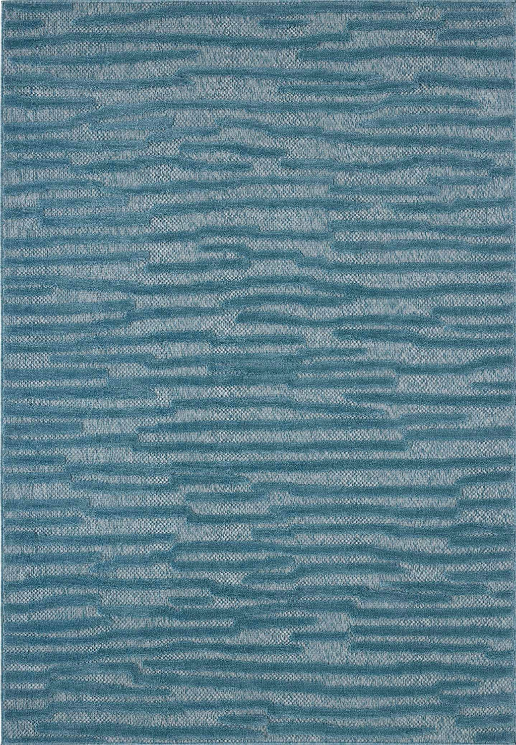 Santorini - Alfombra Interior/Exterior - Polipropileno - Turquesa