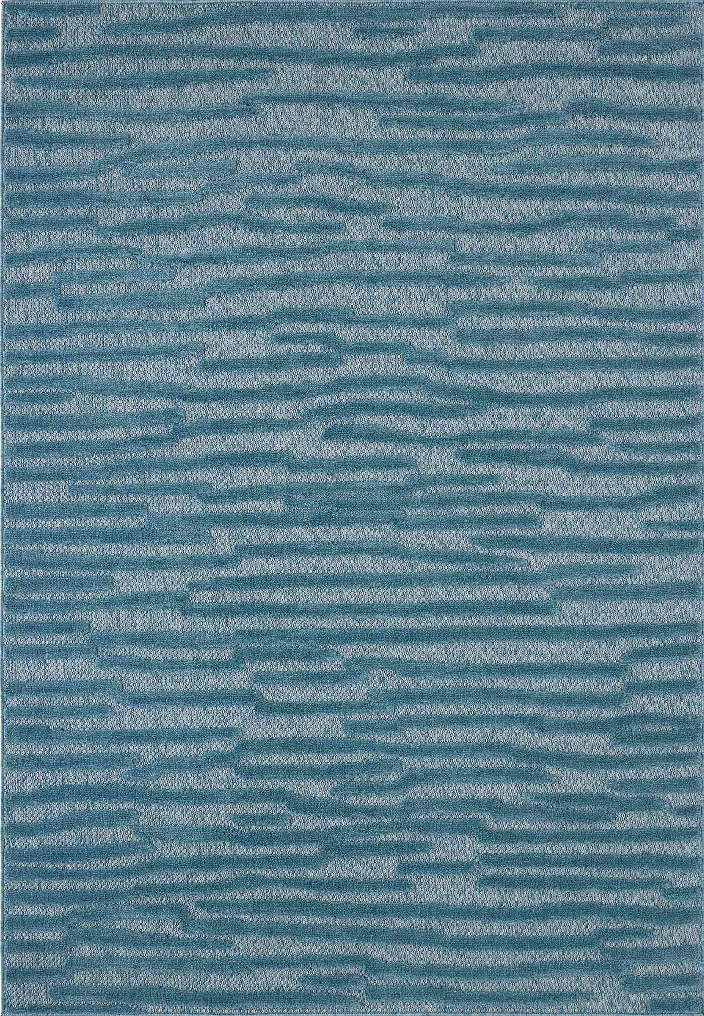 Santorini - Alfombra Interior/Exterior - Polipropileno - Turquesa