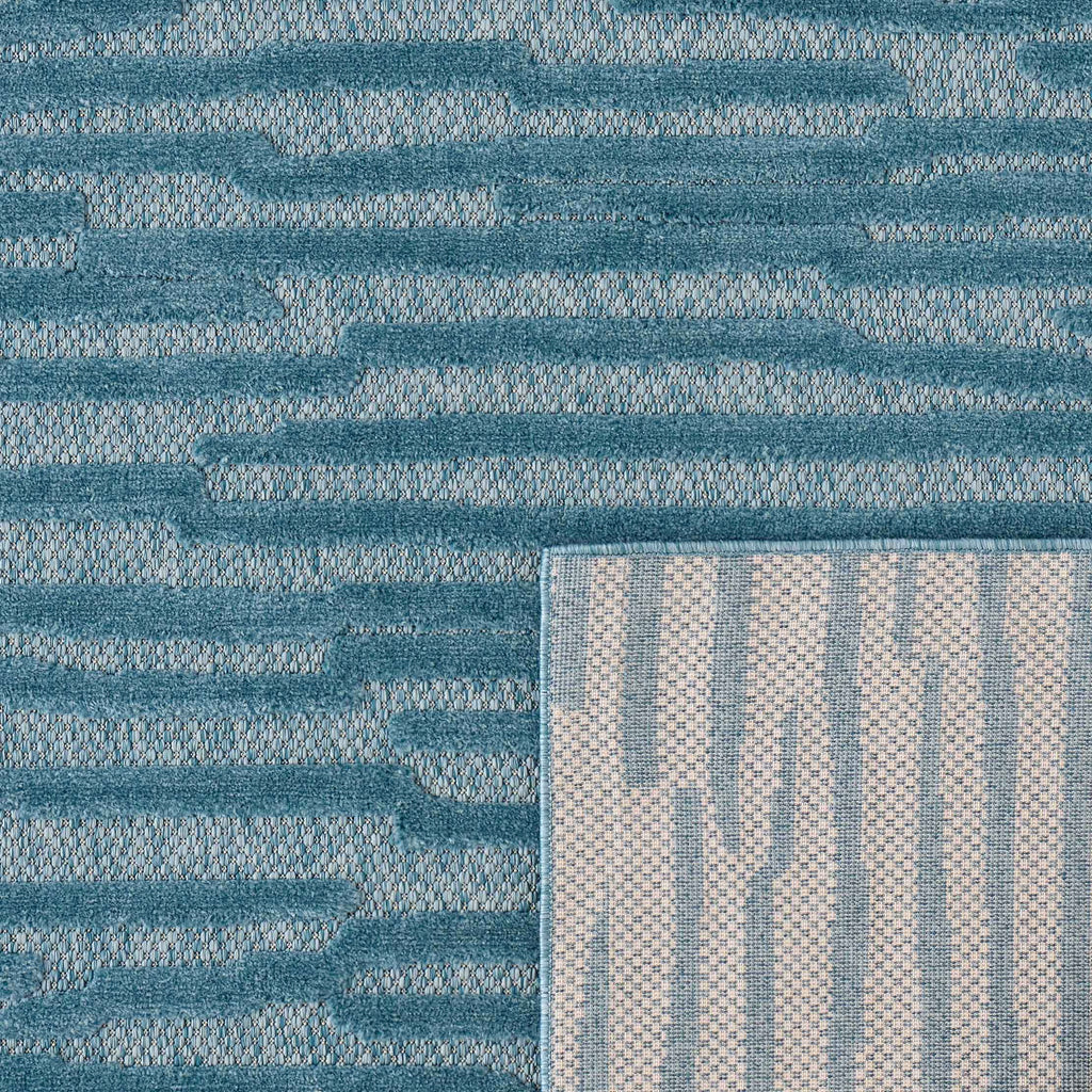 Santorini - Alfombra Interior/Exterior - Polipropileno - Turquesa