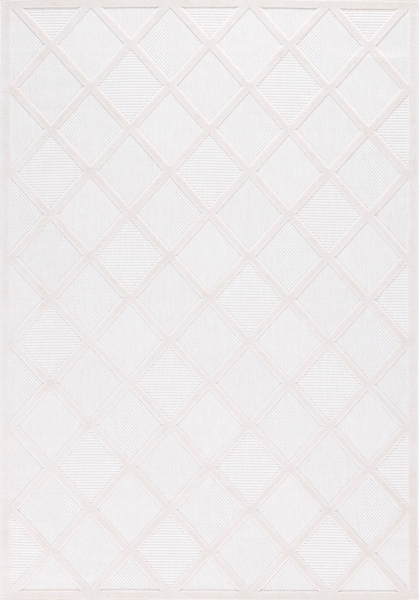 Santorini - Tapis D'Intérieur/Extérieur - Polypropylène - Blanc