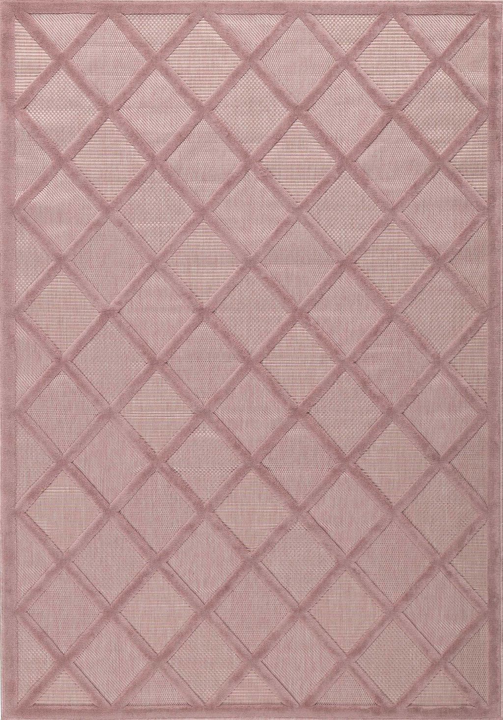 Santorini - Alfombra Interior/Exterior - Polipropileno - Rosa