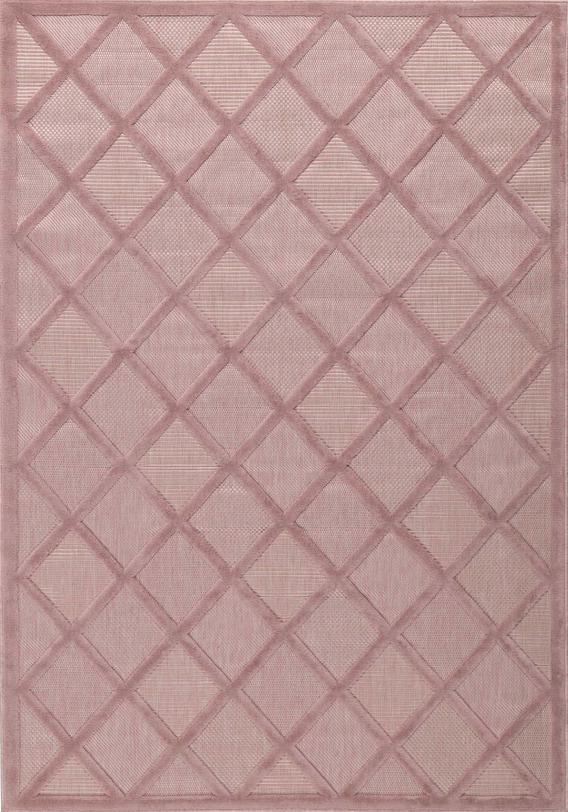 Santorini - Alfombra Interior/Exterior - Polipropileno - Rosa