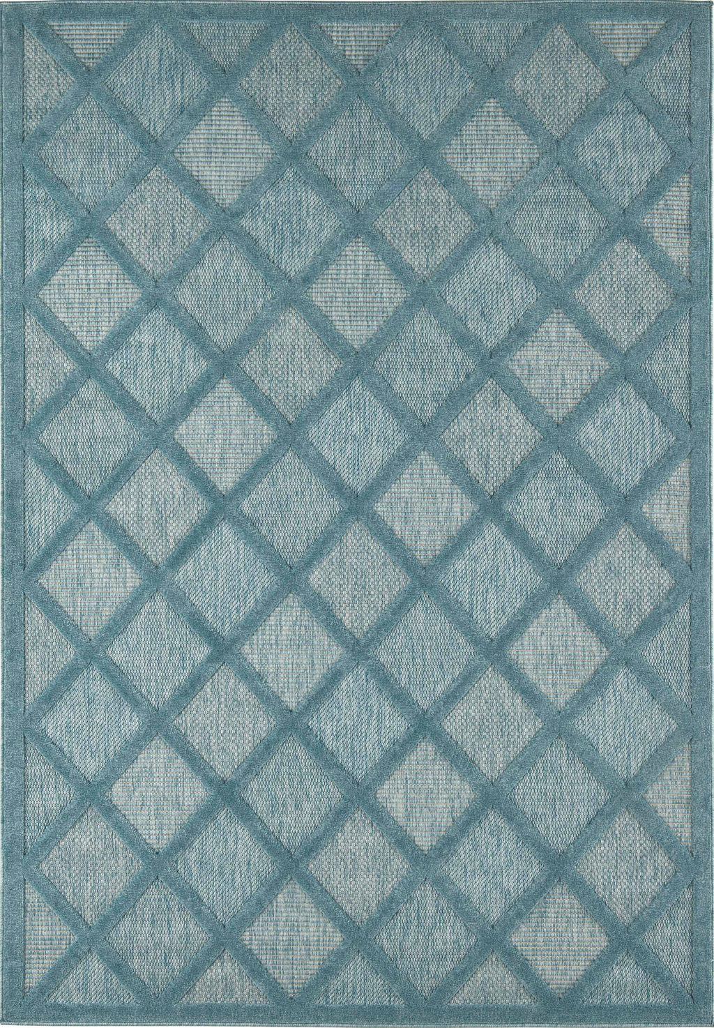 Santorini - Alfombra Interior/Exterior - Polipropileno - Turquesa